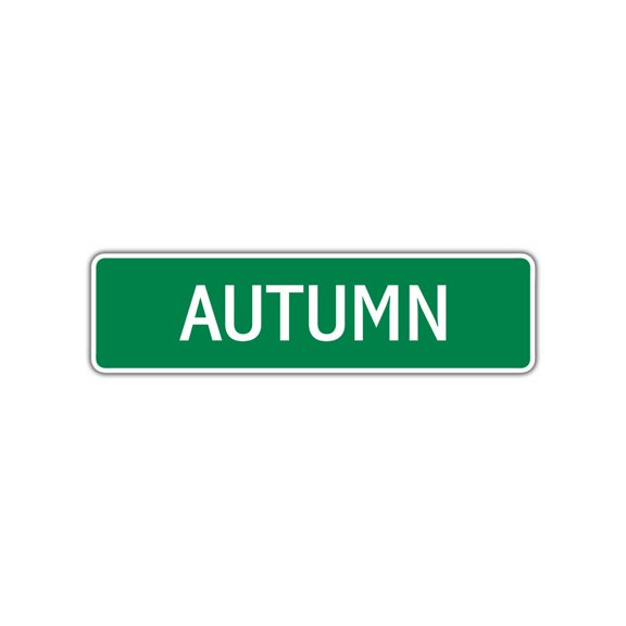 Autumn Girls Children Indoor Outdoor Unique Name Letter Printed Label Wall Plaque Decoration Aluminum Metal Sign4"x13.5"