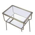 thumbnail image 3 of Acme Furniture 81032-VV Ergode End Table Antique Gold, Mirror & Clear Glass, 3 of 6