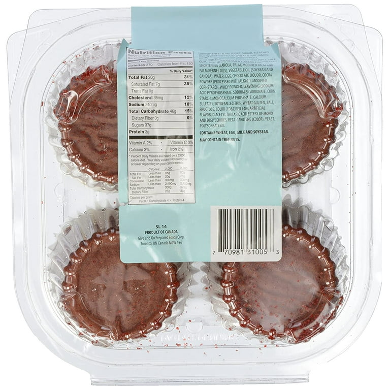 Kimberley's Bakeshoppe Red Velvet Gourmet Cupcakes, 4 ct - Walmart.com