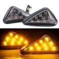 thumbnail image 2 of Indicadores LED para motocicleta/luces de señal de giro, 2 piezas, luces de señal LED para motocicleta, señal de giro empotrada triangular, 2 of 5