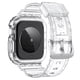 thumbnail image 1 of KAIYANG Correa de reloj de TPU + funda para Apple Watch Series 10 de 42 mm con diseño integrado, marco negro transparente y multicolor, 1 of 5