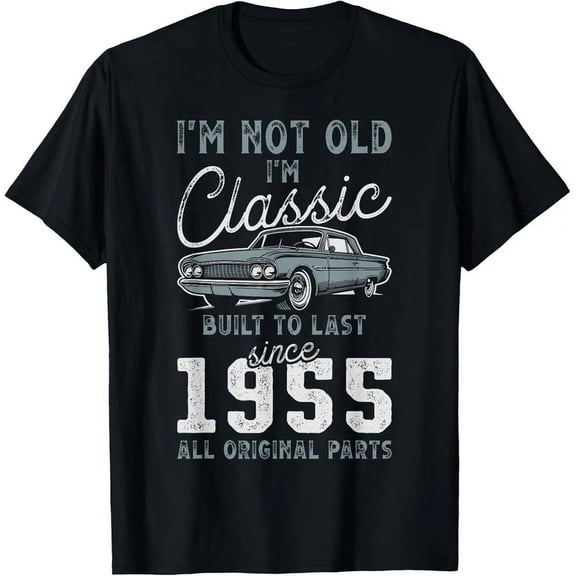 1955 Classic Car 70Th Birthday T-Shirt Unisex S-5XL Hot Trending Shirt, Vintage Birthday Gift
