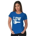 thumbnail image 4 of Low Key Nerd Sarcastic Pun Funny Geek Womens Slim Fit Graphic Tee Brisco Brands S, 4 of 5