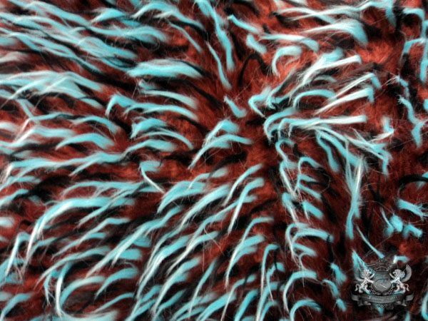 3 Tone Spike Faux Fake Fur Brown Light Blue Black Fabric Walmart Com Walmart Com