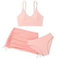 thumbnail image 1 of dmqupv Girls Tankini Rash Guard Set Girls Three Piece Bikini Mesh Swimsuit Set Comfortable Breathable And Stylish Pink,Size for 9-10 Years, 1 of 6