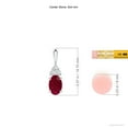 thumbnail image 3 of ANGARA Natural Oval Ruby Solitaire Pendant with Trio Diamond in 14K White Gold for Women (Size-6x4mm) | July Birthstone, Birthday, Anniversary, Jewelry Gift for Women | Natural Ruby Necklace, 3 of 8