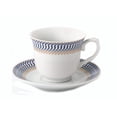 thumbnail image 4 of Set of 4 Colorful Porcelain Tea-Coffee Cups and Saucers Set - Blue and Gold, 4 of 5