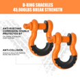 thumbnail image 2 of Heavy Duty Off-Road Recovery Kit,10 Ton Snatch Block Pulley,3" x 8' Tree Saver Strap,20ft Rope,2 D-Ring Shackles,Storage Bag & Winch Damper,4x4 Vehicle Recovery Gear, 2 of 7