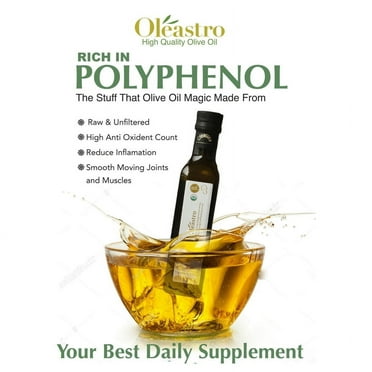 Oleastro's Olive Park Organic High Polyphenol Rich Extra Virgin Olive Oil, 250 mL