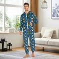thumbnail image 3 of Adult Christmas Onesie Nutcracker Christmas Tree Gingerbread Man Pattern Zipper One-Piece Pajamas Unisex with Pockets, 3 of 6