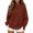 Red, variant on dazeni Side Split Hem Sweatshirts for Women High Neck Sweatshirt Plain Long Sleeve Workout Sweatshirts Lightweight Fleece Pullover Tops Black XX-Large