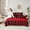 Red, variant on Feelyou Leopard Zebra Print Twin Bedding Sets 7pcs, Brown Abstract Lines Comforter Set