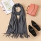 thumbnail image 3 of Bufanda Pashmina Unisex De Otoño E Invierno, Chales Informales De Color Sólido, Bufanda Cálida Con Borlas Para Oficina, Avión Y Restaurante Advancent AP006881-01, 3 of 4