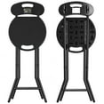 thumbnail image 2 of TAVR Furniture  2 Pack 18 inch Folding Stool with Backrest and Handle Holds up to 350lbs, Collapsible Round Folding Counter Height Stool for Camping, 2 of 5