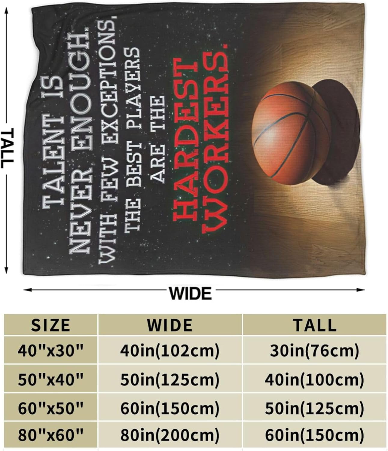 Basketball Blanket Sports Ball Blanket for Women men Fans Cool Space Plush Flannel Fleece Throws Warm Fuzzy Cozy Lightweight Shooting Blankets for Sofa Bed Gifts for Users Men Women 80"x60"
