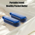 thumbnail image 3 of Portable Pill Box 4.88x1.54x1.06in, Travel Medication Organizer with Compartment, Lightweight & Waterproof, Blue/Beige/White Plastic Case for Home or Trip, 3 of 4