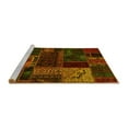 thumbnail image 2 of Ahgly Company Machine Washable Indoor Rectangle Oriental Yellow Modern Area Rugs, 2' x 4', 2 of 4
