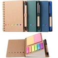 thumbnail image 1 of WILFANS 3 Blocs-Notes Spirales pour Carnets Stène avec Porte-Stylo, Notes Collantes, Marqueur de Page Index Coloré, 1 of 5