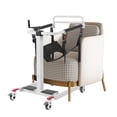 thumbnail image 4 of golytefs Patient Lift Transfer Chair Lightweight Bedside Bathroom Wheelchair for Elderly, 4 of 9