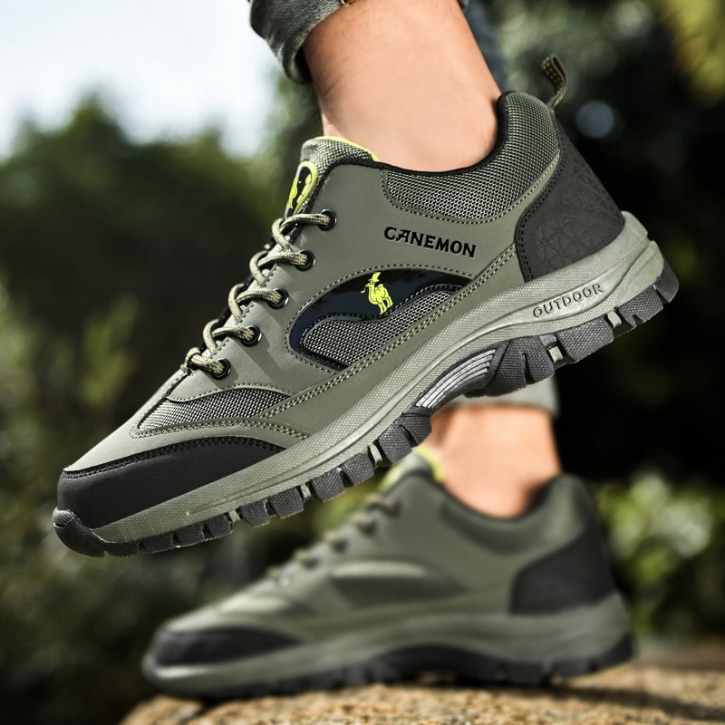 CANEMON Men's Outdoor Low-Top Hiking Shoes for Outdoor Trailing Trekking Camping Walking