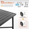 thumbnail image 7 of Sophia & William 7 Piece Outdoor Patio Bar Set Padded Textilene Swivel Bar Stools and Table Bistro Set for 6-Person, 7 of 7
