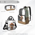 thumbnail image 4 of DISNIMO Clear Backpack, Dachshund Printed 17 Inch Large Backpack with Lunch Box and Pencil Case, Heavy Duty PVC Transparent Bookbag for Elementary Kindergarten Student, 4 of 5