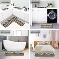 thumbnail image 4 of 2-Piece Kitchen Rugs Set Non-Slip Mats Carpet Floor for Kitchen, Bathroom (19.7"x27.6" & 19.7"x47.2") Snowmen and Deer in The Forest, 4 of 7