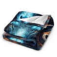 thumbnail image 2 of DouZhe Ultra-Soft Micro Fleece Lightweight Flannel Bed Blanket, Aries Zodiac Signs Print Cozy Warm Throw Blankets, 50"x40", 2 of 7