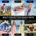 thumbnail image 2 of Turkish Beach Towels Vacation Essentials Quick Dry Sand Free Oversized Bath Pool Swim Towel Extra Large XL Blanket Adult Travel Cruise Accessories Must Haves Clearance Stuff Necessities, 2 of 6