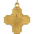 thumbnail image 2 of PicturesOnGold.com 14k Gold Four Way Religious Medal - Solid 14k Yellow Gold, 1 inch (25mm), 2 of 2