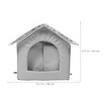 thumbnail image 2 of Raindrops Pet Nest Cushion With Cloth Light Grey Cat Cave Nest For Indoor Outdoor Pets 1Set, 2 of 6