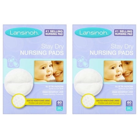 (2 Pack) Lansinoh Disposable Nursing Pads, 60 ct