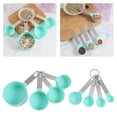 thumbnail image 3 of Juego de 8 Cucharas Medidoras Juego de Tazas para Cocinar Ingredientes Secos y Líquidos Café Verde kusrkot Tazas medidoras, 3 of 8