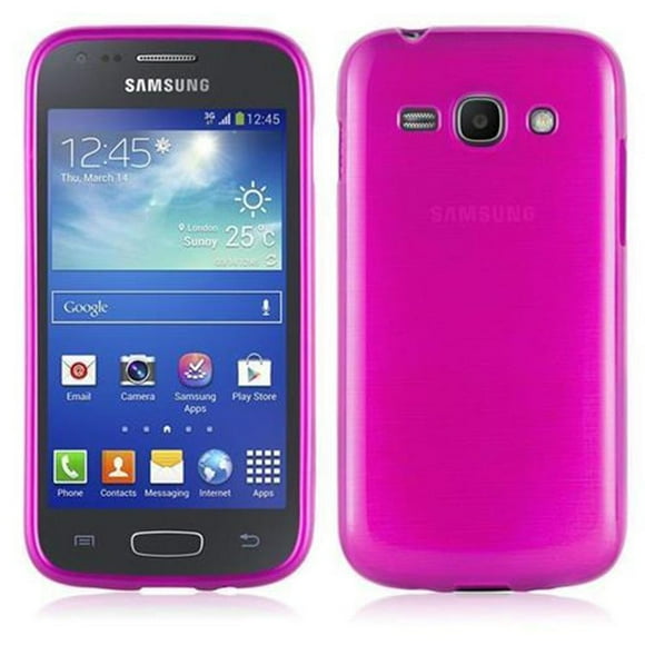 Cadorabo Case for Samsung Galaxy ACE 3 Cover in PINK TPU Silicone Brushed Design