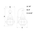 thumbnail image 4 of Vaxcel Chatham 1 Light Bronze Coastal Outdoor Wall Lantern Clear Glass, 4 of 5