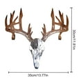 thumbnail image 3 of Metal Deer Head Bow Rack, 14" X 12" Hunting Wall Mount for Long & Compound Bows, Handcrafted Rustic Antler Hook, Unique Cabin Lodge Decor Gift for Hunters, 3 of 9