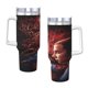 thumbnail image 1 of Vaso de 40 oz con asa y tapa con pajita de Stranger Things, taza aislada, botella de agua de acero inoxidable, taza de viaje, portavasos, regalo, 1 of 8
