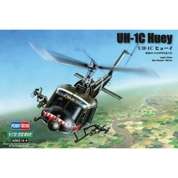 HobbyBoss 87229 Bell UH-1C Huey 1/72 Scale Plastic Model Kit