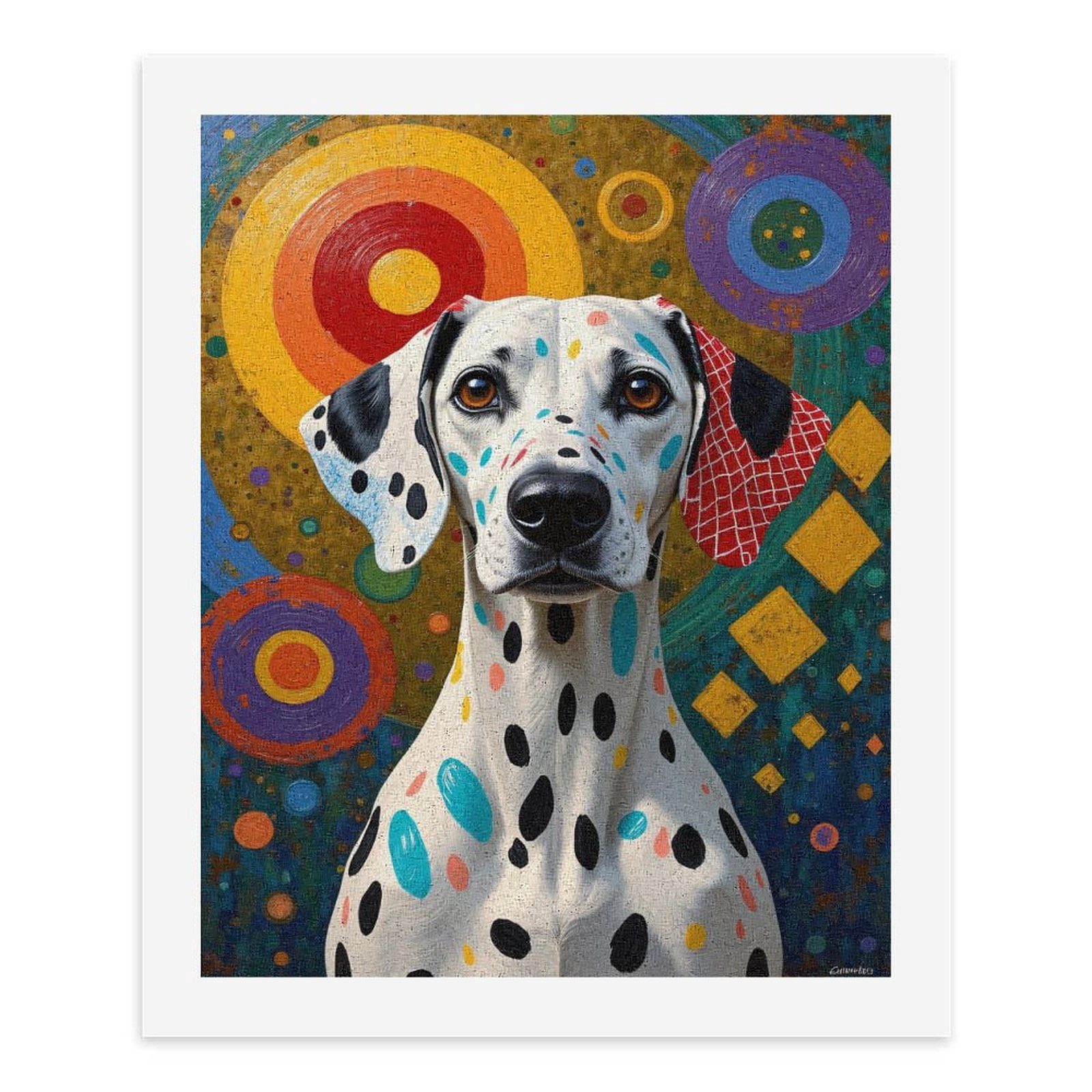 Paint By Numbers Kit for Adults Beginner - DIY Dalmatian Colorful Abstract Art Canvas Painting Kits for Adults, Frameless Paint By Number for Adults for Home Wall Decor 16x20 Inch