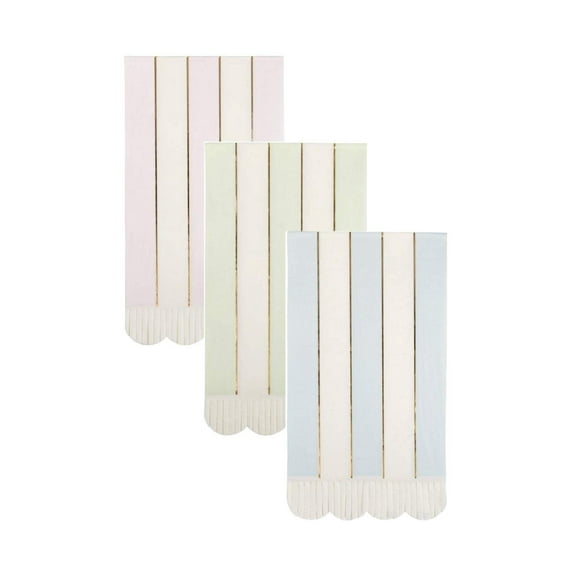 Pink, Mint  Blue Pastel Striped Napkins 18ct