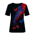 thumbnail image 4 of MEICHEN Women's 250Th Anniversary Print Crew Neck T Shirt 250Th Anniversary Tshirt Patriotic Tee, 4 of 4