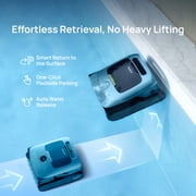 (2026 Upgrade) Beatbot A100 Pro Pool Robot Vacuum, 5-in-1 Cleaning with Smart Surface Parking, Clarifies & Skims Water, Ideal for Inground Pools up to 3,299 Sq.ft - Ice Blue