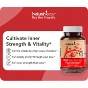 NaturaNectar Red Bee Propolis Supplement, Unique Polyphenols From Our Own Bee Farms in Brazil, 60 Vegetable Capsules