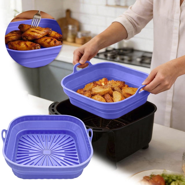 Doublures en Silicone pour Friteuse à Air Chaud 2026 Amélioré Silicone pour Friteuse à Air Réutilisable Silicone de Qualité Alimentaire Four Plateau de Cuisson Réutilisable Four