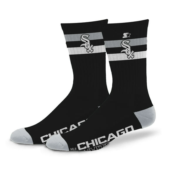 Unisex Starter Chicago White Sox Team Color Two-Stripe Crew Socks