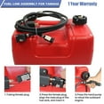 thumbnail image 4 of 6.8 FT Fuel Line Assembly with Connector Rubber Marine Outboard Boat Motor RVs Fuel Assembly with Primer Bulb 304 Steel Hose Clamps, 4 of 9