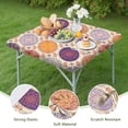 thumbnail image 4 of Charming Vintage Boho Flowers Tablecloth, 36x36 Inch Square Table Cover with Elastic for a Secure Fit on Card Tables, 4 of 6