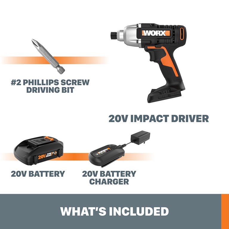 Worx WX291L 20V Power Share Cordless Impact Driver Walmart