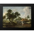thumbnail image 2 of Hobbema, Meindert 24x19 Black Modern Framed Museum Art Print Titled - The Watermill with the Great Red Roof 1665, 2 of 5