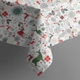 thumbnail image 5 of White Christmas Deer and Gift Pattern Square Tablecloth,Waterproof Square Table Cover,Wipeable Spillproof Washable Table Cover for Home Kitchen Party Decor 42"X42"(107x107cm), 5 of 6
